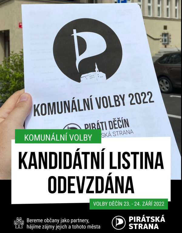 Podali jsme kandidátní listinu pro komunální volby 2022