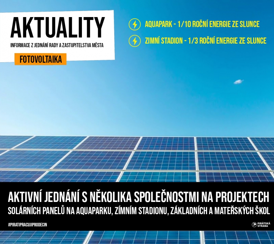 Fotovoltaika pro Aquapark, Zimní staidón, základní a mateřské školy