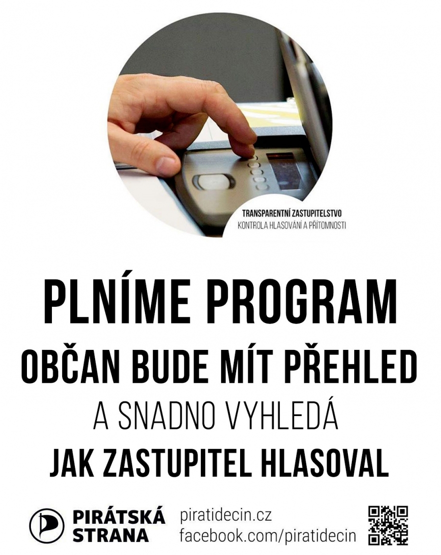 TRANSPARENTNÍ HLASOVÁNÍ ZASTUPITELŮ - SPLNĚNO